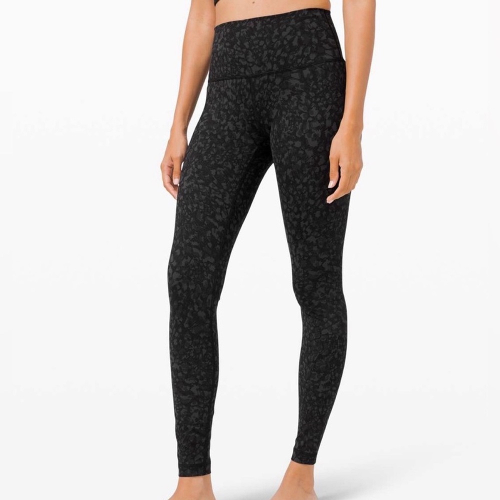 lululemon athletica Black Textured High-Rise Leggings